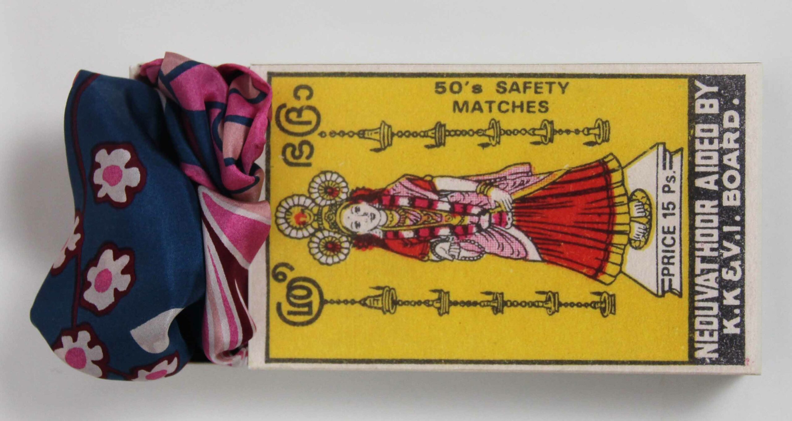 Mini foulard en soie Agami bleu – Image 3