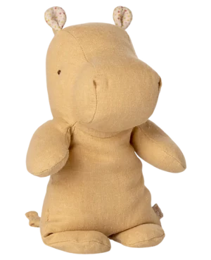 Doudou hippopotame jaune crème