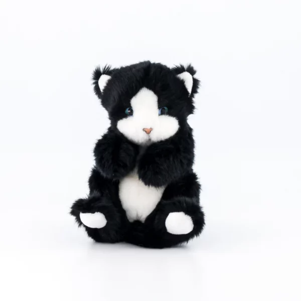 Mon chat Gustave 25cm - Noir et blanc