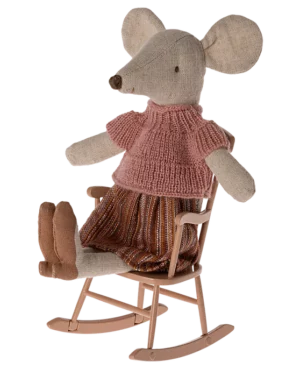 Rocking chair pour souris - Rose poudré