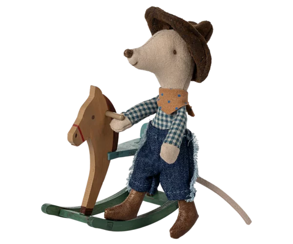 Souriceau cowboy sur son cheval