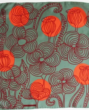 Mini foulard en soie Mandalay kaki
