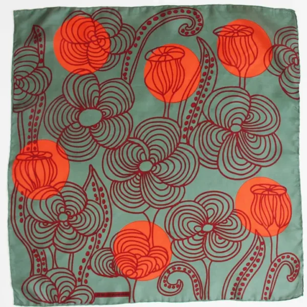 Mini foulard en soie Mandalay kaki