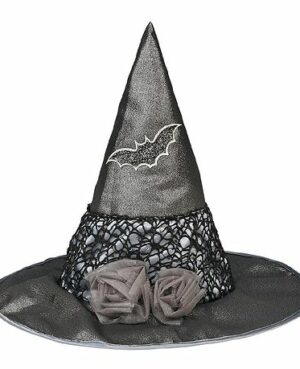 Chapeau de sorcière argenté