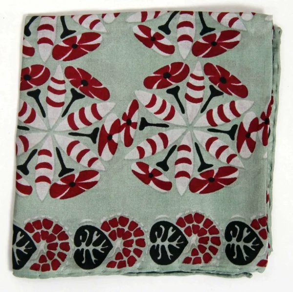 Mini foulard en soie Idole kaki