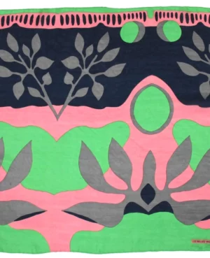 Mini foulard en soie Aralia vert