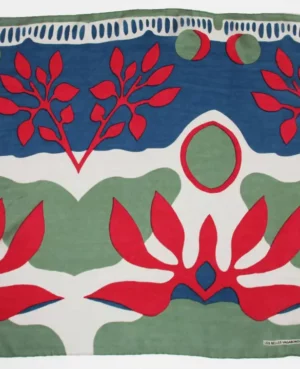 Mini foulard en soie Aralia marine