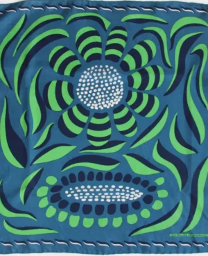 Mini foulard en soie Forget me not Vert