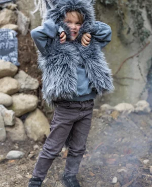 Veste de loup avec griffes 3-4 ans