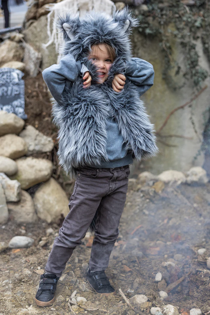 Veste de loup avec griffes 3-4 ans