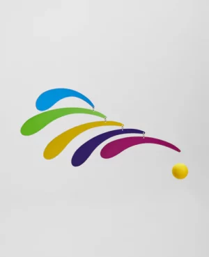 Mobile Flowing Rhythm Rainbow & black" Flensted