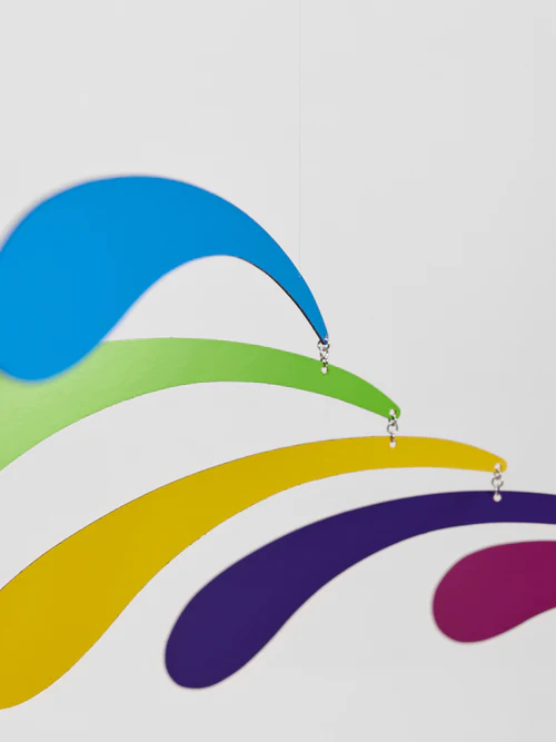 Mobile Flowing Rhythm Rainbow & black" Flensted – Image 2