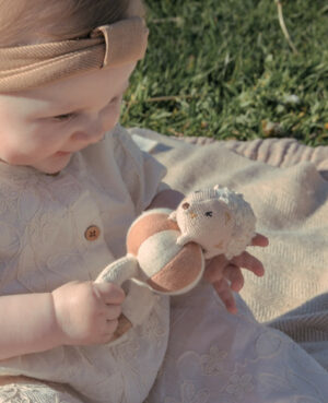 Hochet hérisson Henny - rose