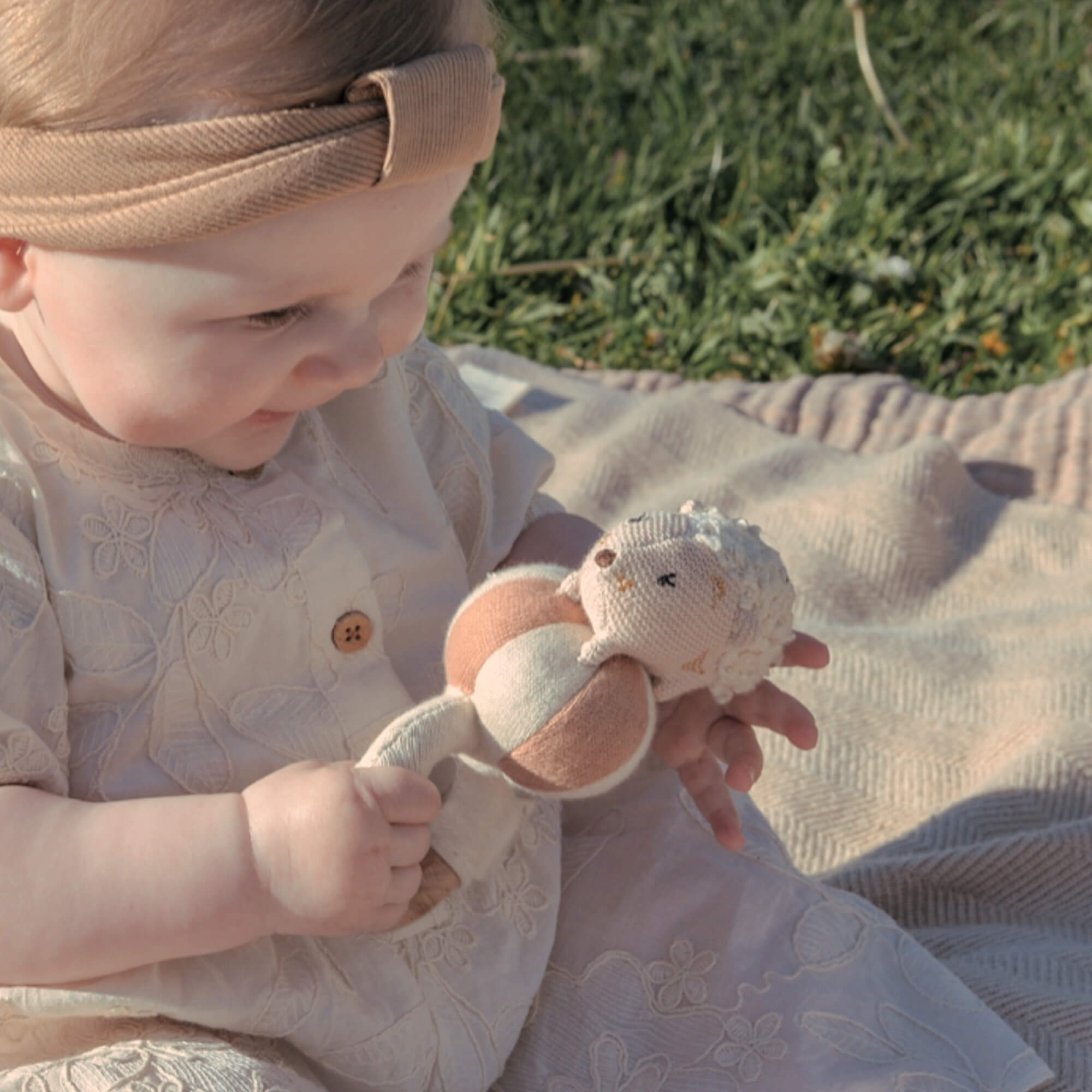 Hochet hérisson Henny - rose