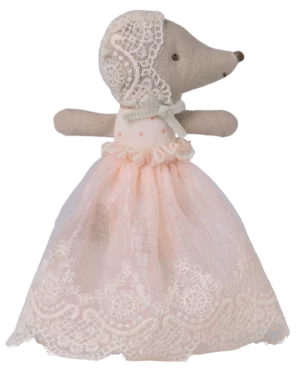 Bébé souris Baptême rose
