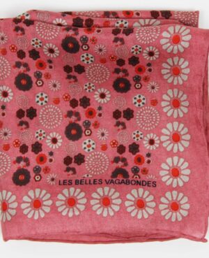 Mini foulard en soie Hanami rose