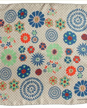 Mini foulard en soie Shippo beige