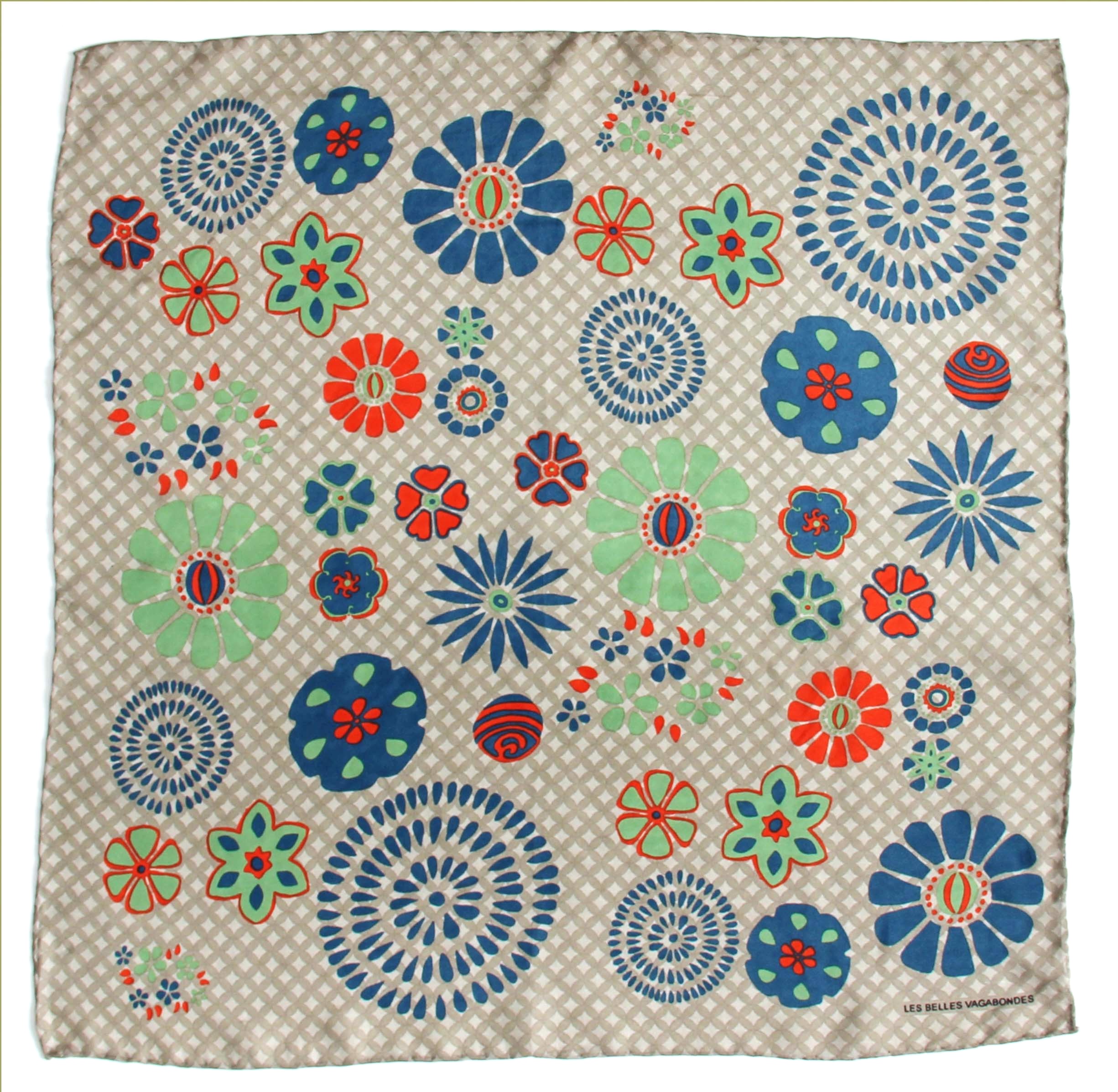 Mini foulard en soie Shippo beige