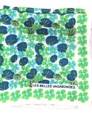 Mini foulard en soie Capucine vert