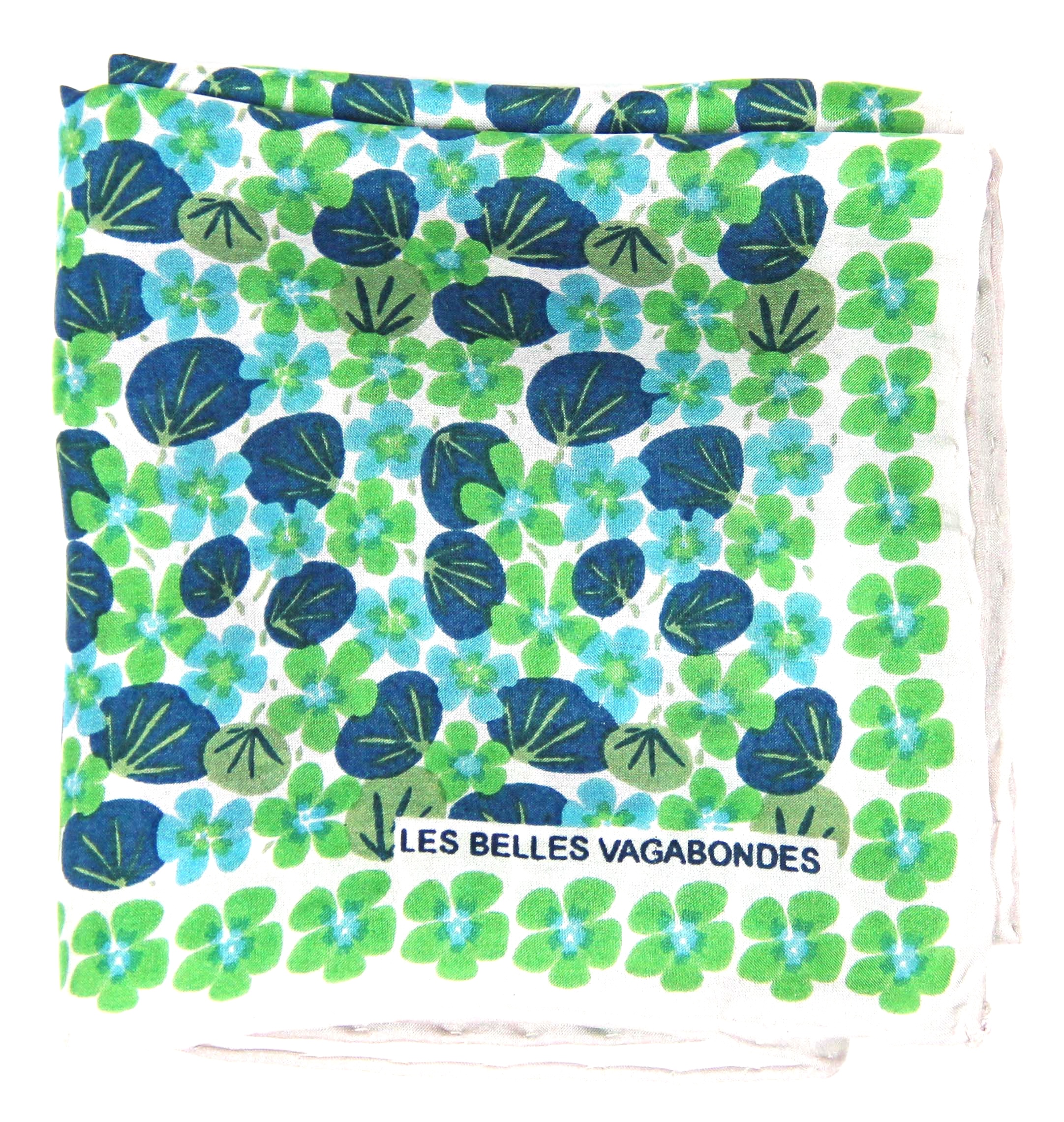 Mini foulard en soie Capucine vert