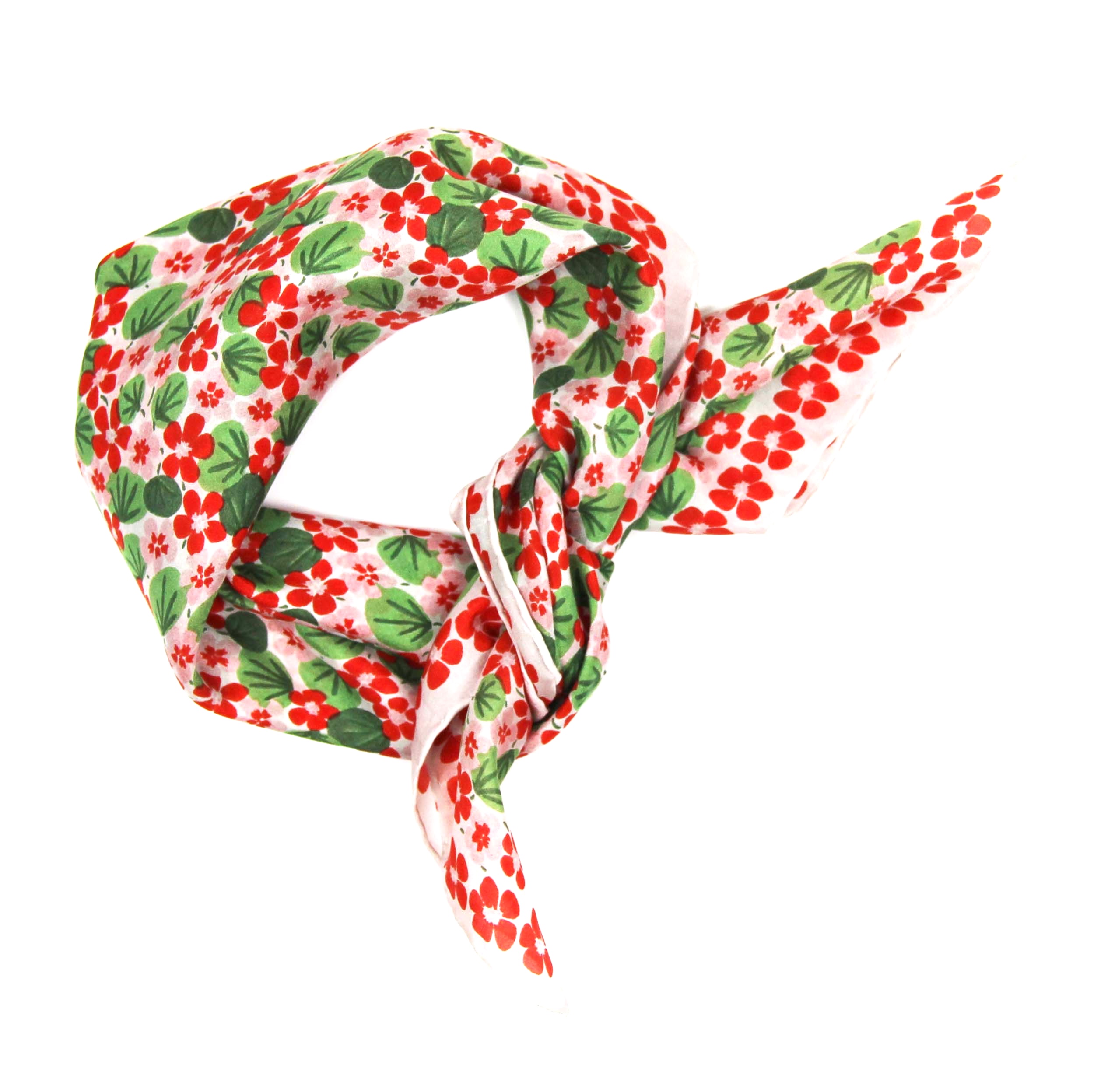Mini foulard en soie Capucine orange – Image 2