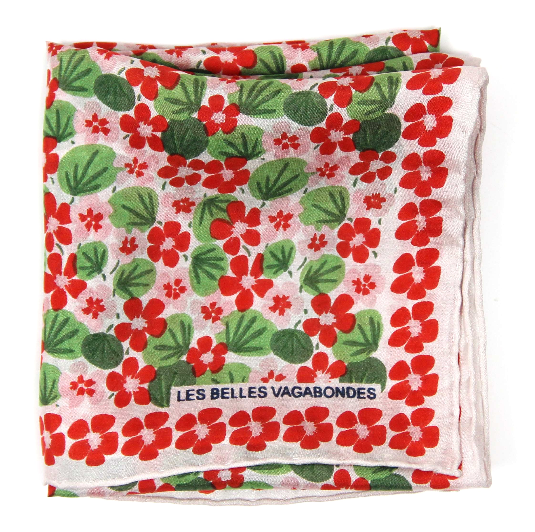 Mini foulard en soie Capucine orange