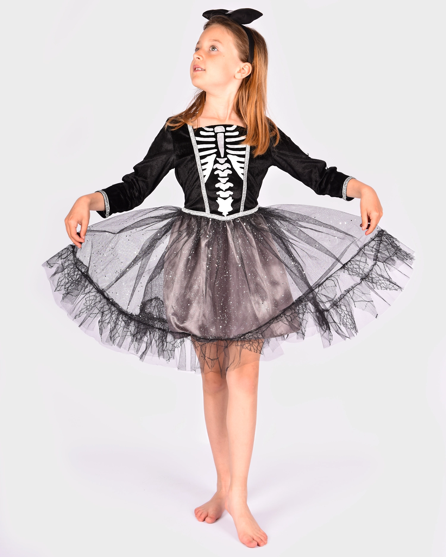 Robe de squelette avec accessoire 4-6 ans