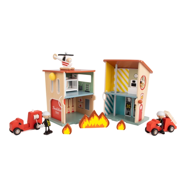 Caserne de pompiers en bois Classic world – Image 2